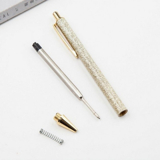 Ballpoint pen with glitter Alideco black 1.0 mm Gold