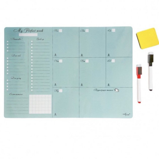 Week planner Magnetic My Perfect Week Mint Silk LifeFLUX A3