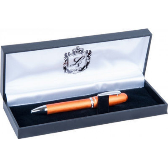 Ballpoint pen Langres Charm LS.403009-11 with Swarovski crystals, orange