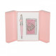 Pens in the set Langres Crystal Heart 1pcs + business card holder pink LS.122008-10