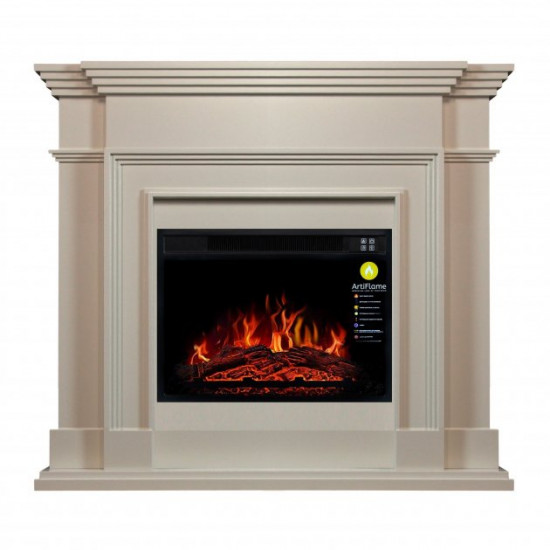 Electric fireplace with portal ArtiFlame LEGIONIS AF23S WHITE VANILLA (with sound)