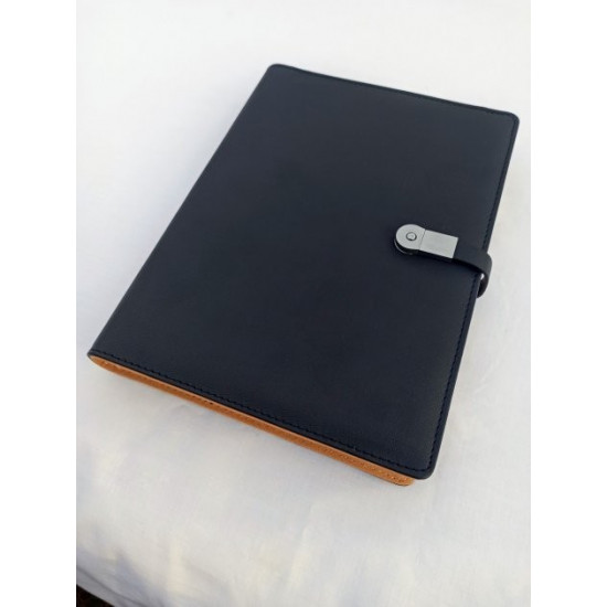 Reusable notebook diary with power bank and USB flash drive 16 GB Gift