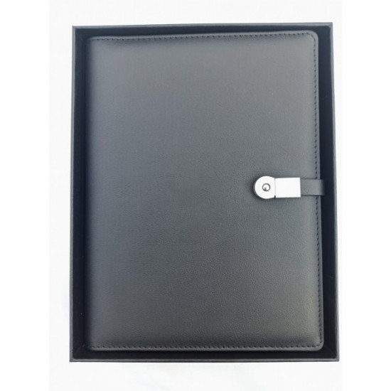 Notebook diary with power bank and USB flash drive 16 GB gift