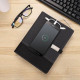 Gift notebook, business diary with 16 GB flash drive and wireless charging Powerbank with pen