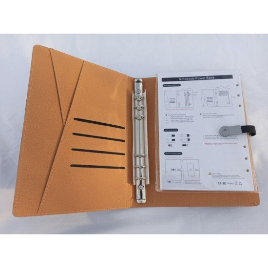 Notebook diary with power bank and USB flash drive 16 GB gift