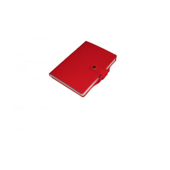 Diary undated on the button, B6 soft cover Soft-touch (leatherette), red.