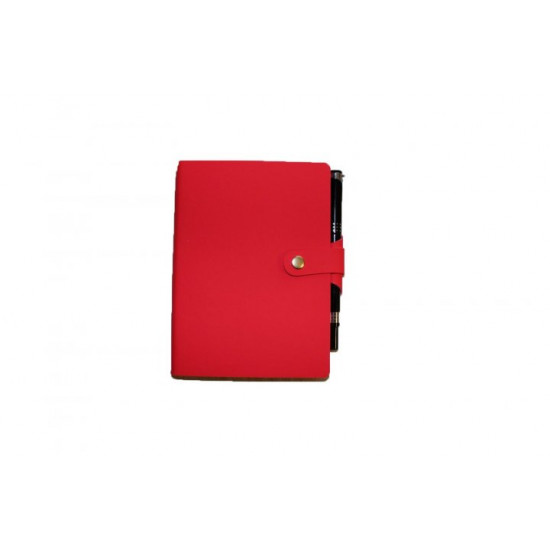 Diary undated on the button, B6 soft cover Soft-touch (leatherette), red.