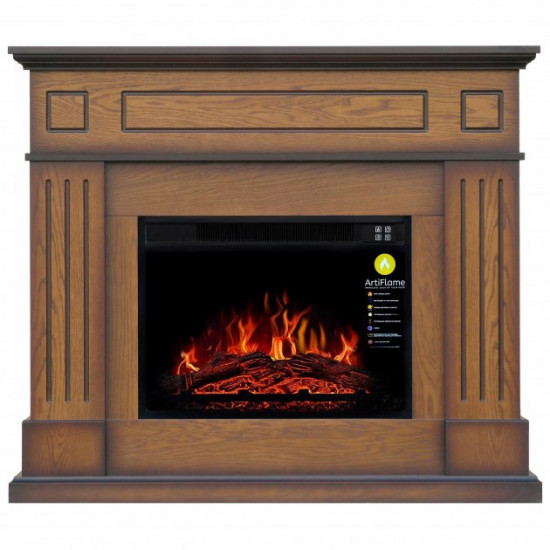 Electric fireplace with portal ArtiFlame LAURITZ AF23S OAK ANTIQUE (with sound)