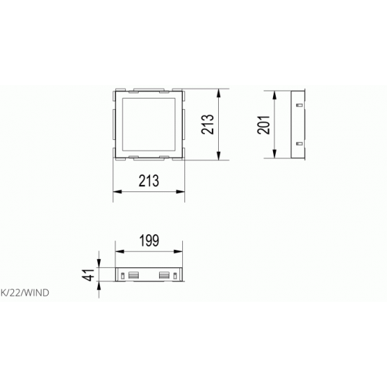 Рамка для решітки Kratki WIND 22x22