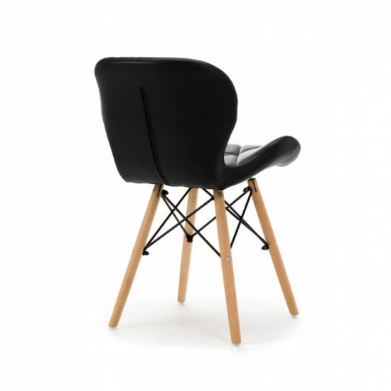 Chair ROLLO Eco leather Black