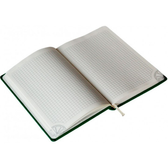 Notebook Berganote Fino A5 13x21 cm 224 checkered pages Dark green (2130bn-99)