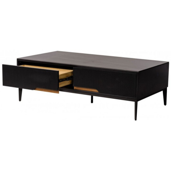 Coffee table Vetro Mebel Palermo Black marble (Palermo-coffee-tbl)