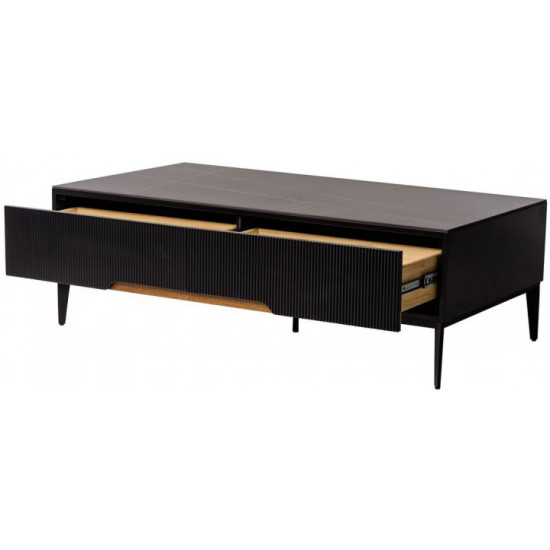 Coffee table Vetro Mebel Palermo Black marble (Palermo-coffee-tbl)