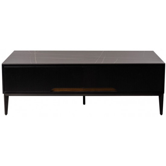 Coffee table Vetro Mebel Palermo Black marble (Palermo-coffee-tbl)