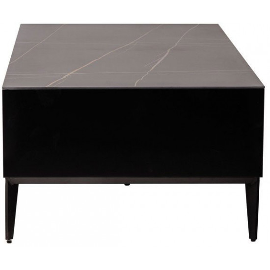 Coffee table Vetro Mebel Palermo Black marble (Palermo-coffee-tbl)