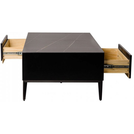 Coffee table Vetro Mebel Palermo Black marble (Palermo-coffee-tbl)