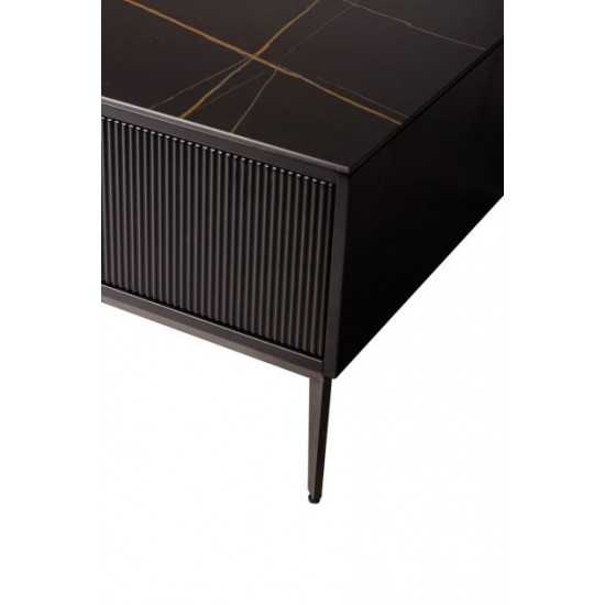 Coffee table Vetro Mebel Palermo Black marble (Palermo-coffee-tbl)