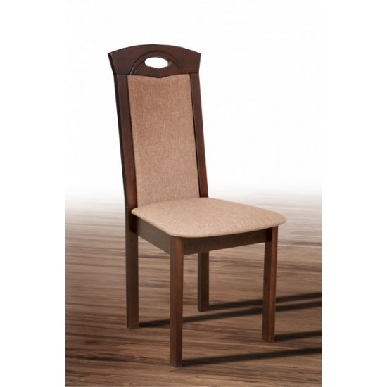 Wooden chair with soft back Mix Furniture Chester dark walnut