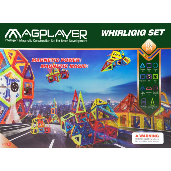 Magnetic construction set Magplayer 112 elements (MPB-112)