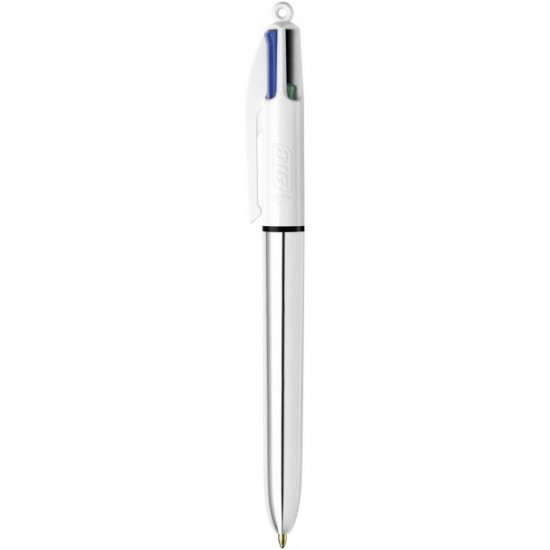 Set of ballpoint pens BIC 4 Colors Shine Silver 1 mm 12 pcs (3086123343979)