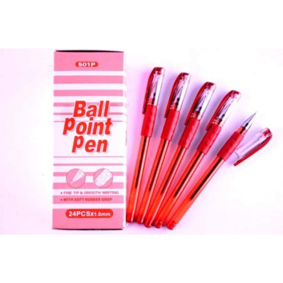 Set of oil pens Tianzhijiaozi Ball Point Pen 501p red, 24 pcs.