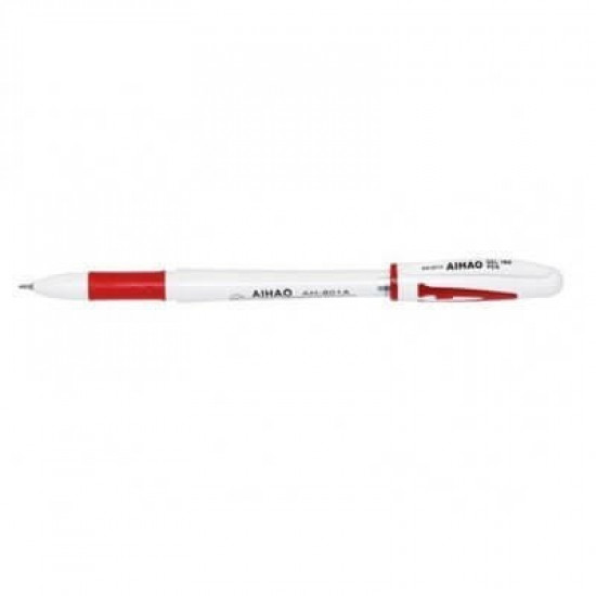 AIHAO gel pen with flu, opaque, red, AH-801A