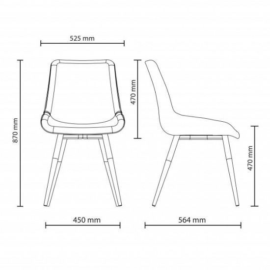  Стул Nowy Styl NICOLE ordf HN ALU (BOX-1) ECO-70