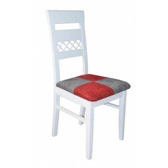 Wooden dining chair Zhur-7 white Marseille 11+15 Skif