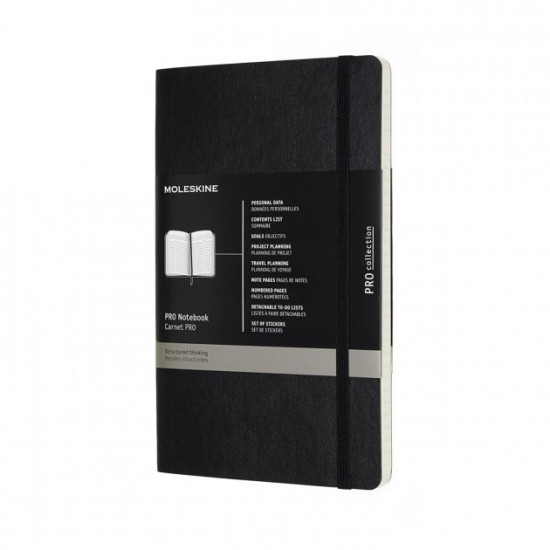 Notebook of Undateable Moleskine PRO middle / Black Myakiy (8058647620787)