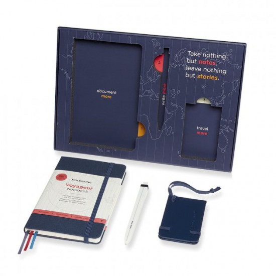 Dial Moleskine Voyager Blue (Voyager Notebook + Go Pen + Luggage Tag) (8058647629858)