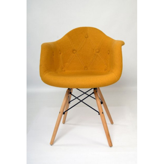 Chair Leon Soft Wool Onder Mebli Yellow W-4