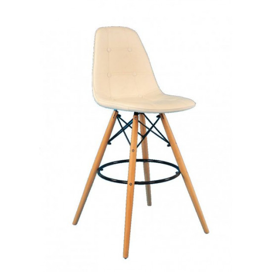 Bar chair Alex BAR 75 Eco leather Onder Mebli White