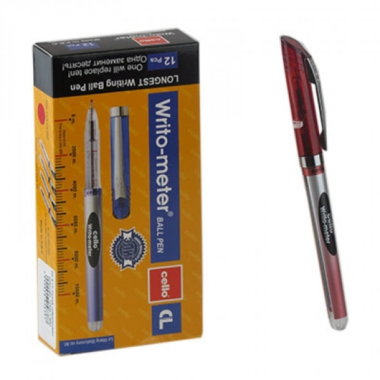 Ballpoint pen red 10km Cello Writo-meter CL-8048 3-539 (21578)