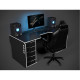 Gaming ergonomic table ZEUS™ Viking-1S, 160x85 (80) cm, black/white