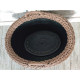 Main basket with handles for firewood made of handmade artificial rattan 30 l