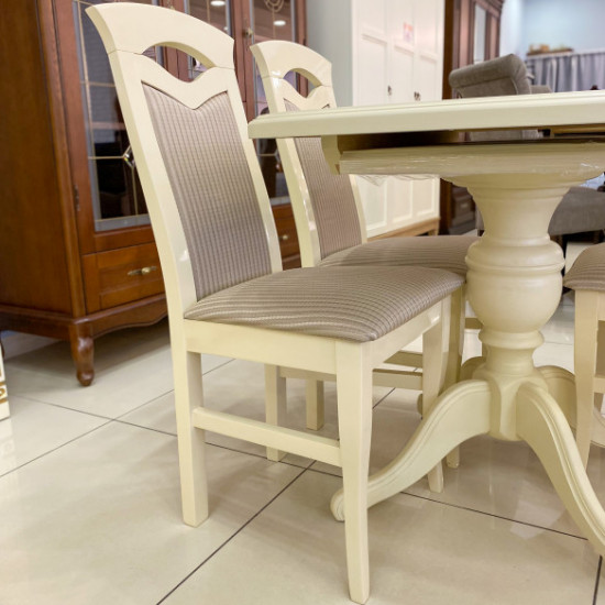 Kitchen chair made of natural wood Milan 470x410x1000 mm Mix Mebli color Ivory