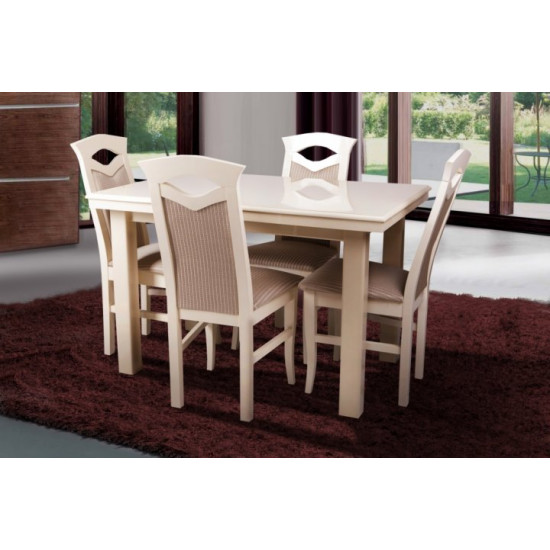 Kitchen chair made of natural wood Milan 470x410x1000 mm Mix Mebli color Ivory