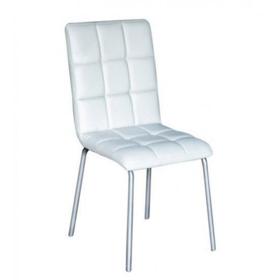 Kitchen dining chair with soft back Amanda 520x430x870 mm Mix Mebli color White