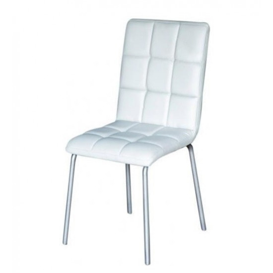 Kitchen dining chair with soft back Amanda 520x430x870 mm Mix Mebli color White