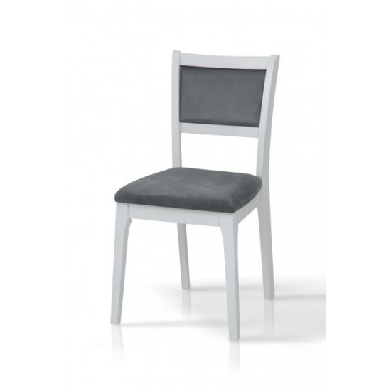 Dining chair Fiesta wood white/fabric Kanna 95 gray 880*440*440 Mix Mebli