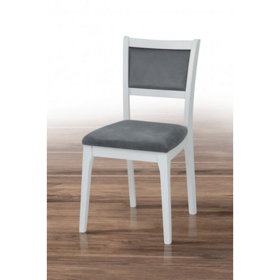 Dining chair Fiesta wood white/fabric Kanna 95 gray 880*440*440 Mix Mebli