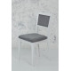 Dining chair Fiesta wood white/fabric Kanna 95 gray 880*440*440 Mix Mebli