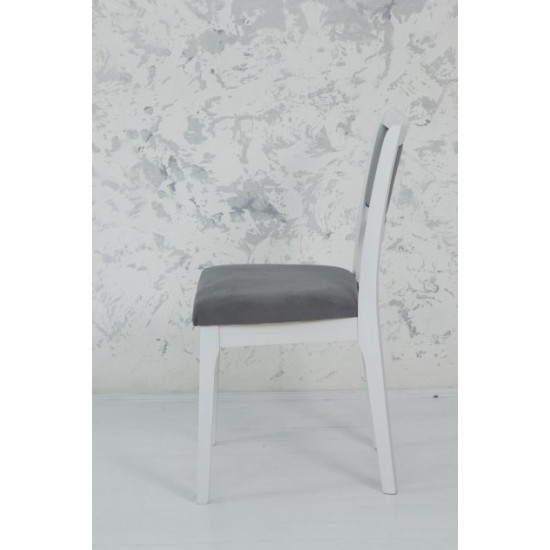 Dining chair Fiesta wood white/fabric Kanna 95 gray 880*440*440 Mix Mebli