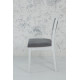 Dining chair Fiesta wood white/fabric Kanna 95 gray 880*440*440 Mix Mebli