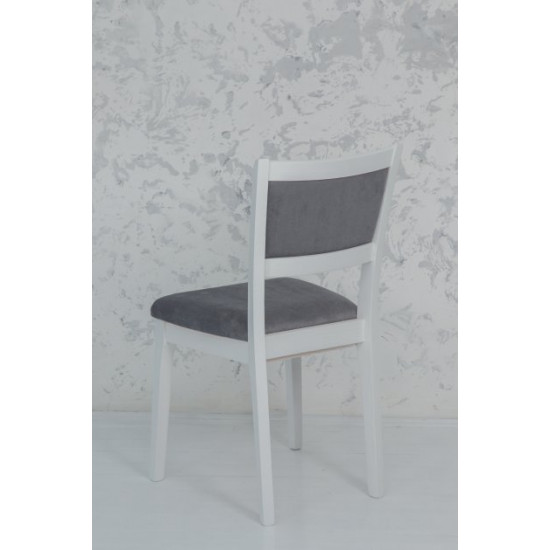 Dining chair Fiesta wood white/fabric Kanna 95 gray 880*440*440 Mix Mebli