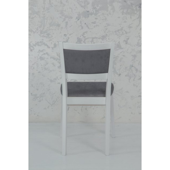 Dining chair Fiesta wood white/fabric Kanna 95 gray 880*440*440 Mix Mebli