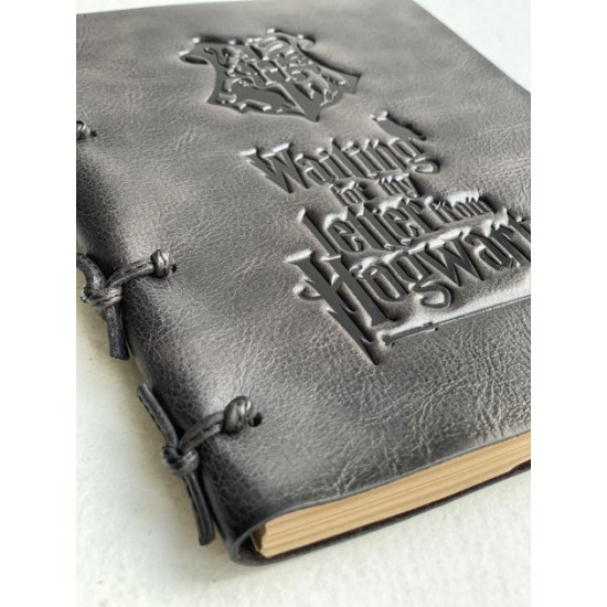 Leather notebook Harry Potter A5 100 kraft sheets dark gray