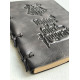 Leather notebook Harry Potter A5 100 kraft sheets dark gray