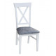 Kitchen chair Cascade wood white/fabric Tesla 11 gray 920*460*420 Mix Mebli