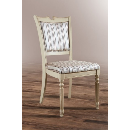 Wooden living room chair Sicily Lux 480*420*960 Ivory+patina Mix Mebli